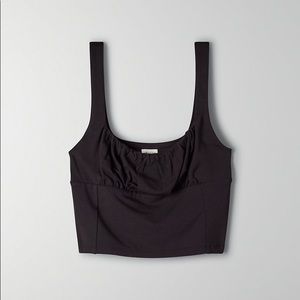 Aritzia Wilfred Free Black Orbit Tank